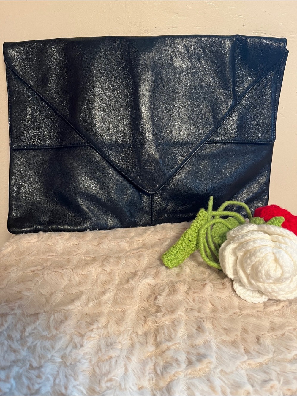 Classic Envelope Leather Clutch